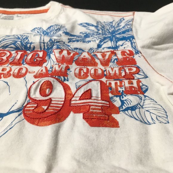 #N Old Navy Big Wave Pro-am Comp 94th Tee Shirt North Shore Mens L (10-12) White - Picture 5 of 9